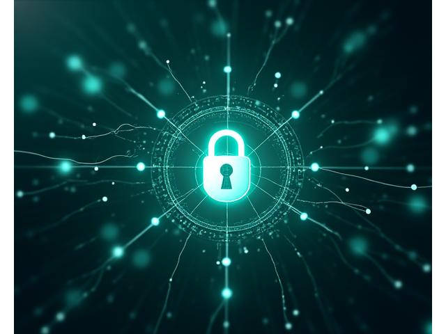 Immagine concettuale di sicurezza informatica con scudo digitale e lucchetto, che rappresenta la protezione dei dati.