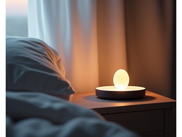 Dispositivo di monitoraggio del sonno su un comodino